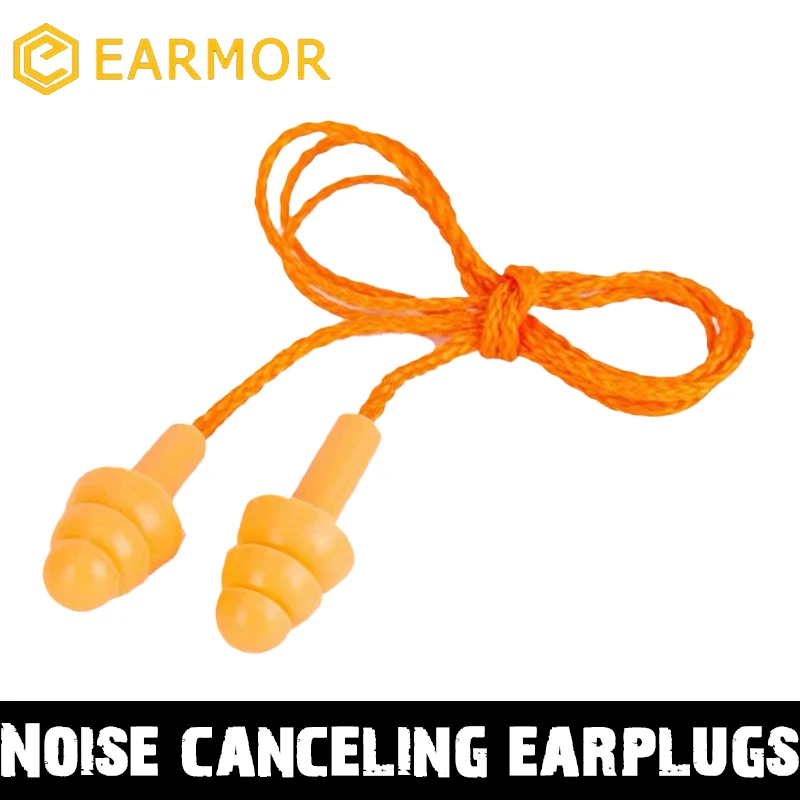 EARMOR silicone wire earplugs, comfortable for sleeping, sound isolation and noise reduction, hearing protection
