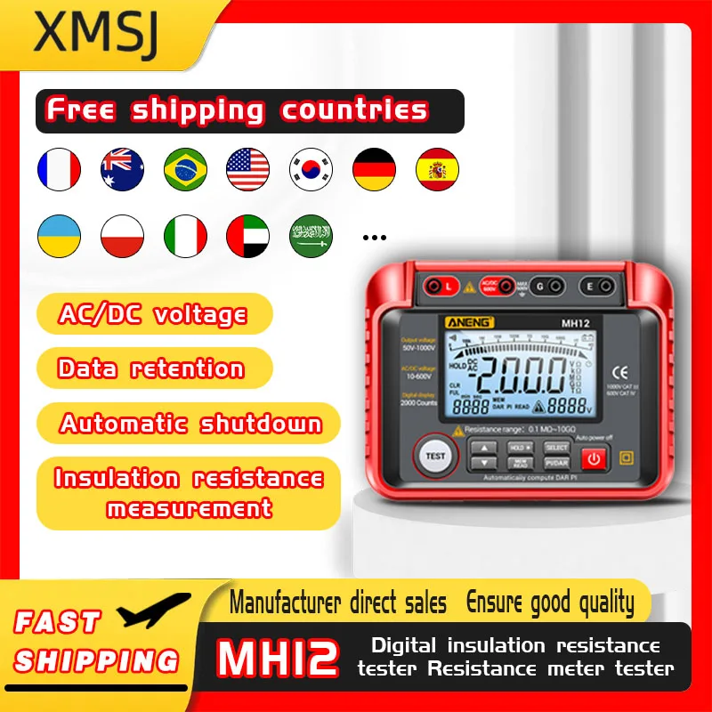 ANENG MH12 digital resistance meter tester