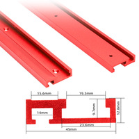 1Pc 45 Type T-Track 400mm Woodworking Chute Rail Track Slot Carpenter Miter Track Aluminium DIY Table Saw Workbench Tool