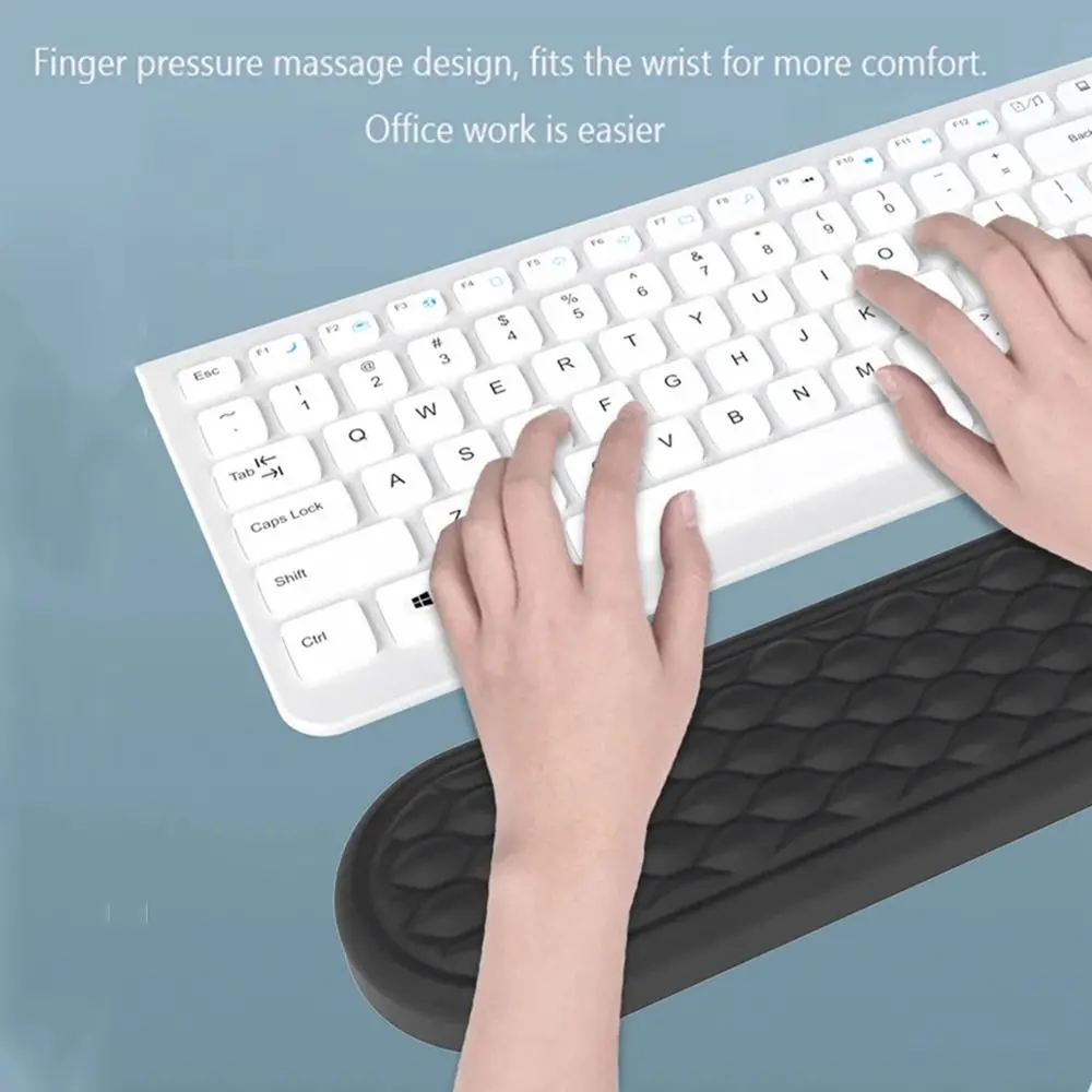 

Ergonomic Creative Keyboard Wrist Rest Pad Comfort Solid Color Mouse Pad PU Leather Waterproof Keyboard Holder Gamer
