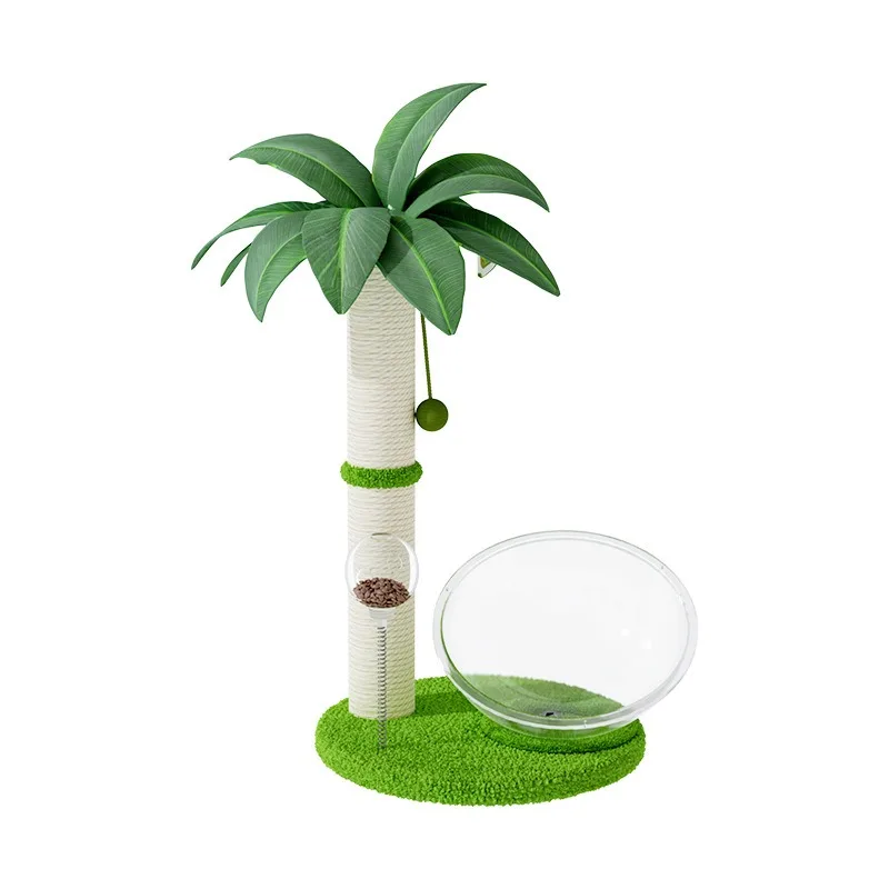 Space capsule coconut tree cat climbing frame teasing cat stick cat nest leaking food ball toy sisal grinding claws