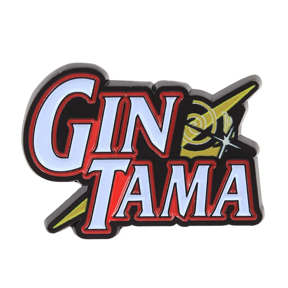 Gintama Logo Emaille-Pin Lustige Anime-Brosche Sci-Fi-Animation Zubehör-Abzeichen Schmuck Geschenk für Fans Sammlerstücke – Detail 1