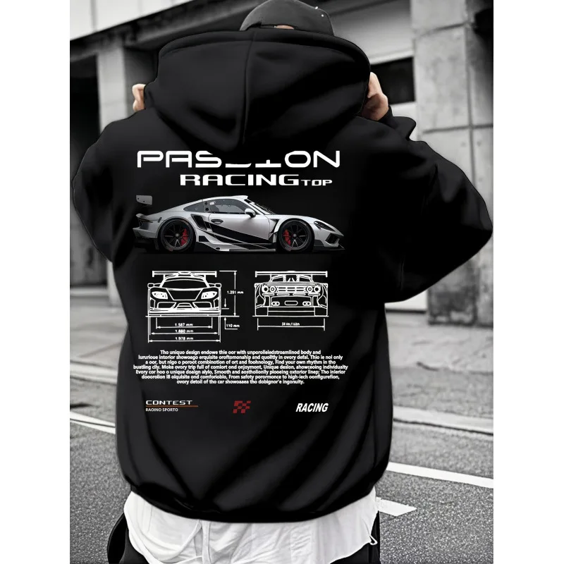 

Car Print Hoodie Women's Sweatshirt Cross-Border Easy to Deform Resistant Open Cardigan Style Spring Summer Fashion