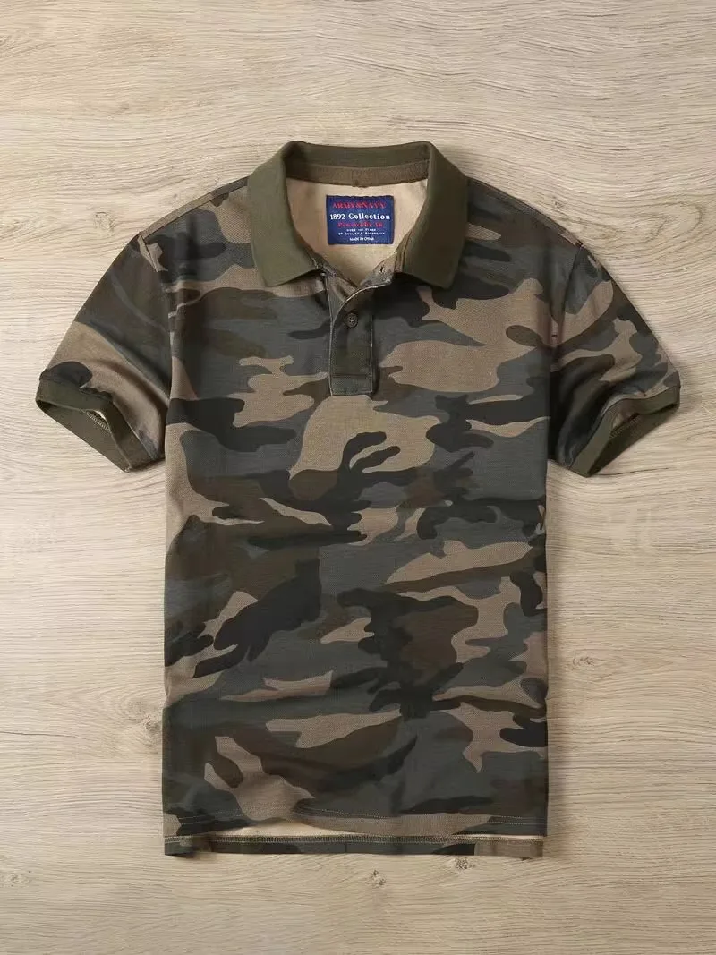 

American Camouflage Short Sleeve Shirt Loose Fit Youth Summer Sport Top Training Uniform Half Sleeve Button down Shirt