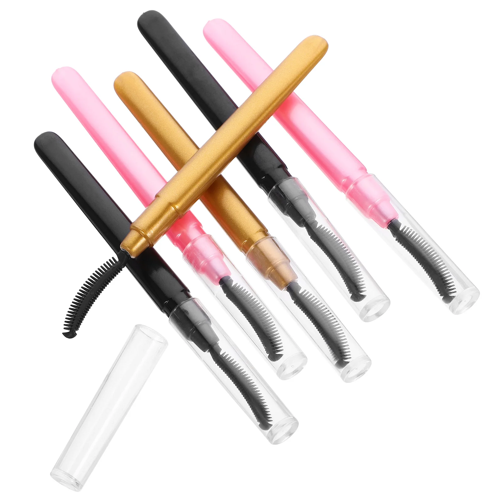 6-teiliges Mascara-Werkzeug mit weichem Pinsel, Wimpern-Applikator, Zauberstab, Make-up-Werkzeuge, Augenbrauenlift, Reisen