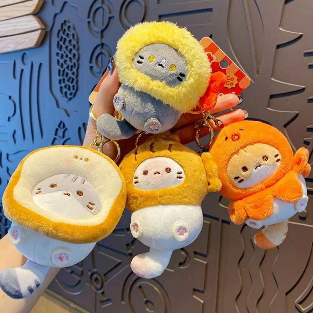 Cute Plush Kitten Snapper Grilled Keychain Delicate Backpack Keychain Soft Doll Decoration for Women image 4
