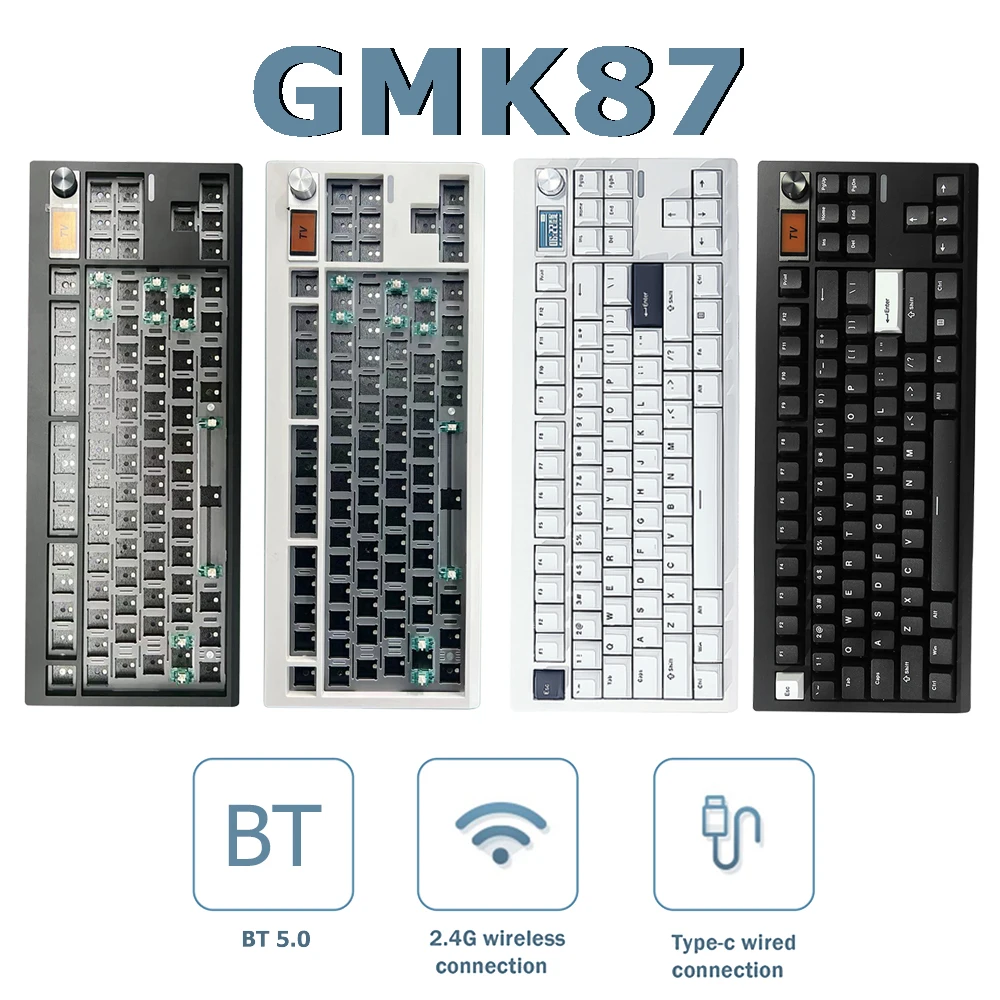 مجموعة لوحة مفاتيح مع شاشة عرض ، إضاءة خلفية RGB ، هيكل حشية ، لوحة مفاتيح مبادلة ساخنة للألعاب ، عبر مخصصة