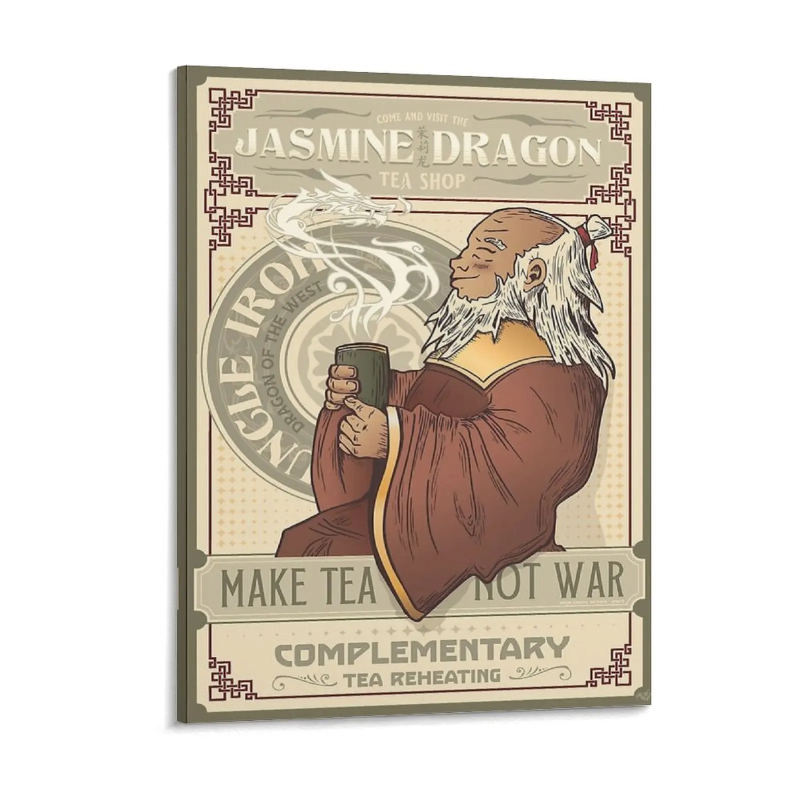 Zuko & Uncle Iroh Iroh's Delectable Tea  the Last Airbender Painting Party Designing Club Framed Wall Paintings
