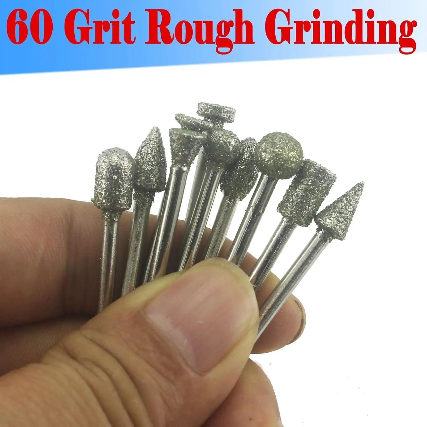 ชุดดอกสว่านเพชร 20 ชิ้น ขนาด 3.0 มม. สำหรับงานแกะสลัก ขัดเงา หินหยก ใช้กับเครื่องมือโรตารี่แบบเดรเมล