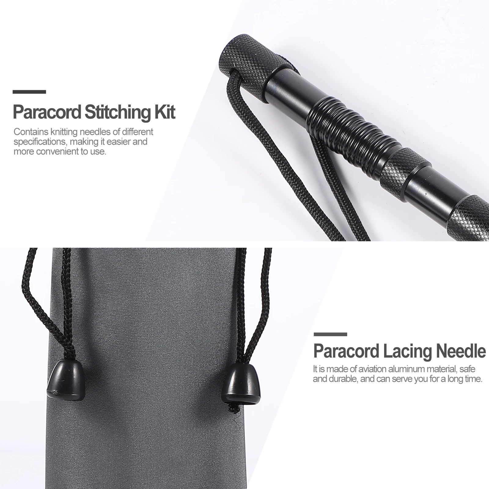 

6pcs Lacing Stitching Needles Paracord Stitching Kit Diy Jewelry Supplies Umbrella Rope Needle Set Smoothing Tool For