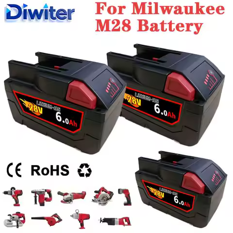 super 28V For Milwaukee M28 Battery Li-Ion Replacement Battery For Milwaukee 28V M28 48-11-2830 0730-20 Tool battery