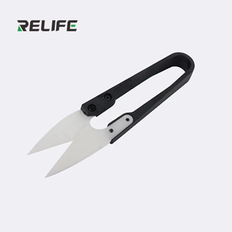 2pcs RELIFE RL-102 Haute Qualité Isolé En Céramique En Forme De U Ciseaux Pour Réparation Mobile Téléphone Outils