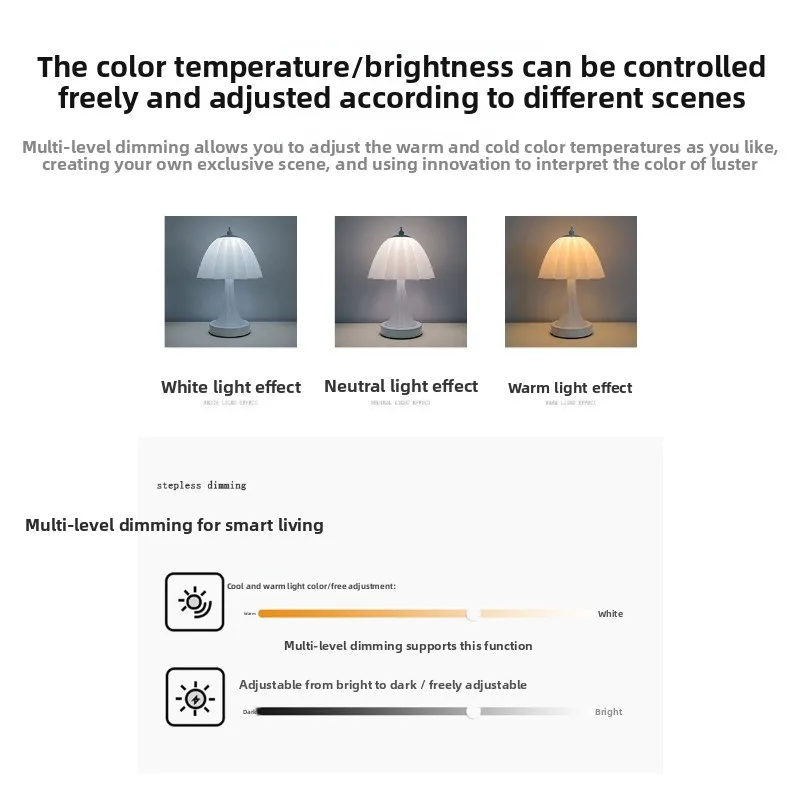 Lampada da tavolo Wind color crema Studio americano Camera da letto Lampada da comodino per il sonno Luce d'atmosfera Luce notturna di lusso con telecomando Regalo retrò