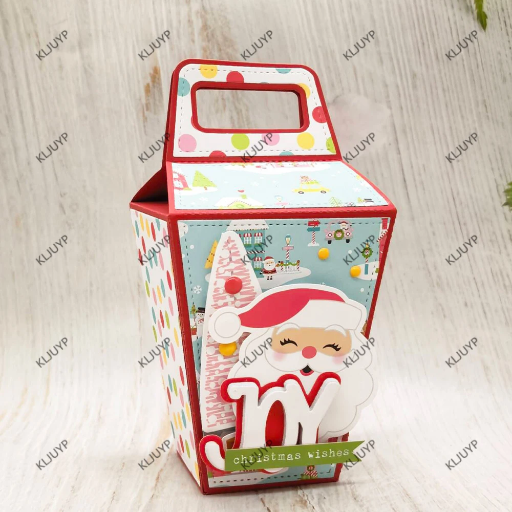 KLJUYP Takeaway Gift Box Metal Cutting Dies Stencils for DIY Scrapbooking/album Decorative Embossing DIY Paper Cards