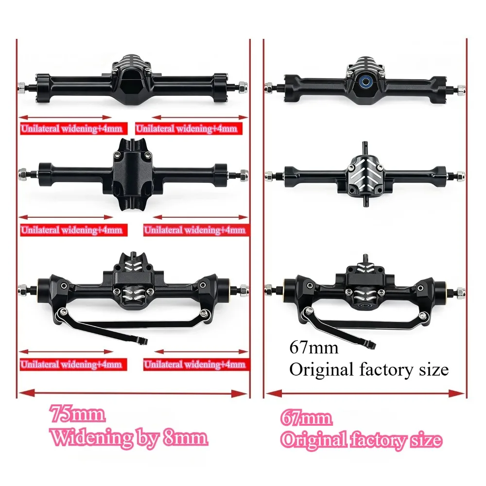 RC Front Middle Rear Axle Assembly Steering Cup Linkage Gear Bearing 8mm CVD 1/30 RC Crawler for SCX30 customizable size Part