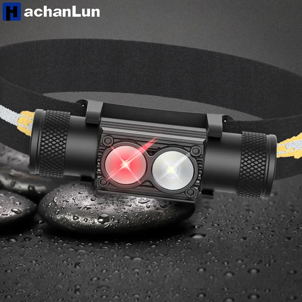 hachanlun-led-mini-headlamp-high-power-white-red-headlight-18650-rechargeable-usb-type-c-torch-camping-hunting-flashlight-lamp