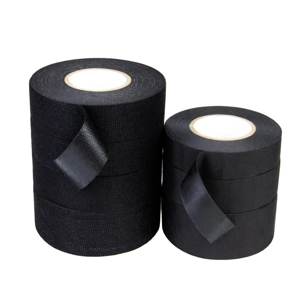 1 Pcs Electrical Tape Heat Resistant Harness Tape Insulation Automotive Fabric Cloth Tape Waterproof Noise Resistance Adhesives