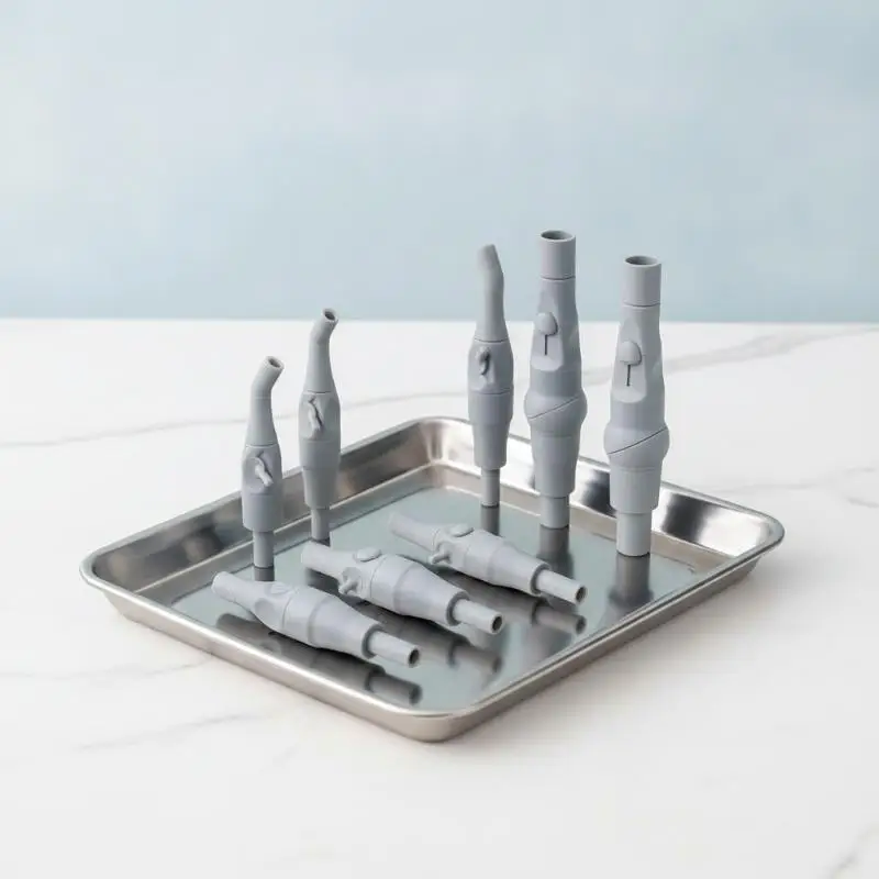 1 Stück Dentaler Universeller Speichel-Saugnapf mit Drehkopf, Zubehörteile, Autoklavierbarer Schwach-/Stark-Sauggriff für Durr – Detail 13