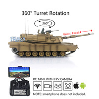 Heng Long 1/16 7.0 RC Tank Upgraded Barrel Recoil M1A2 Abrams RTR FPV 3918 360° Remote Control Vehicle Model TH17802-SMT2