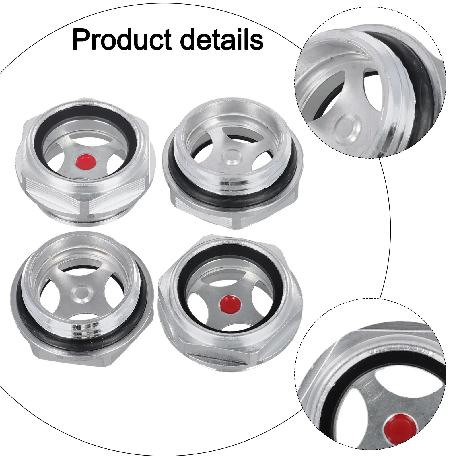 

Transmission Pump Tanks Oil Sight Glass Reliable Air Compressor Oil Sight Glass 1 Inch NPT with Tempered Glass