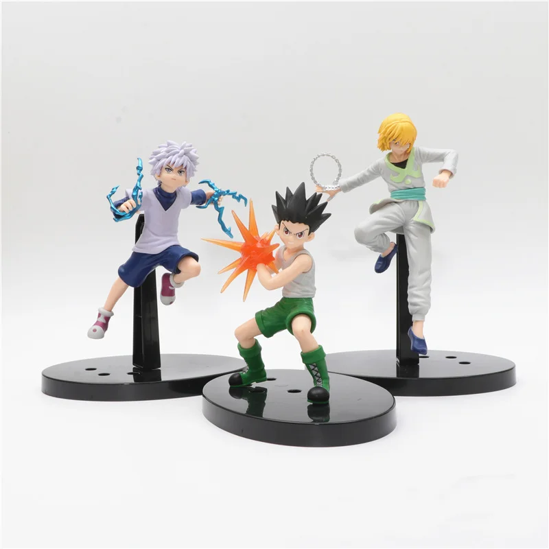 Hunter x Hunter Gon Killua Kurapika 3Pcs Set PVC Action Figure Anime Collectible Statue