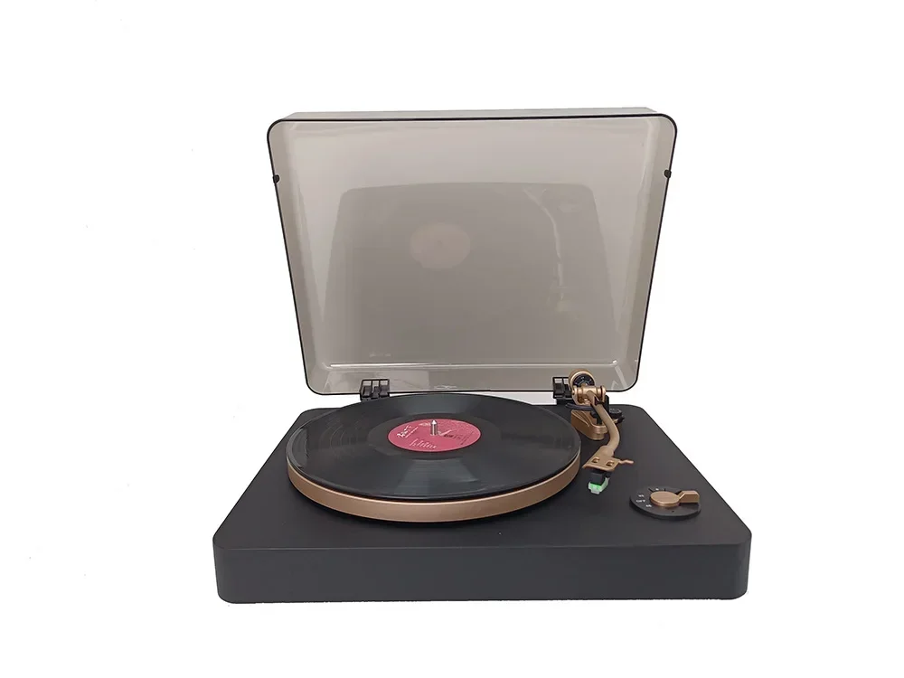 Hot salesBelt Drive Record Player Turntable Gramophone Factory Wholesale Wooden Wireless Bluetooth Vinyl Black Phonograph Player