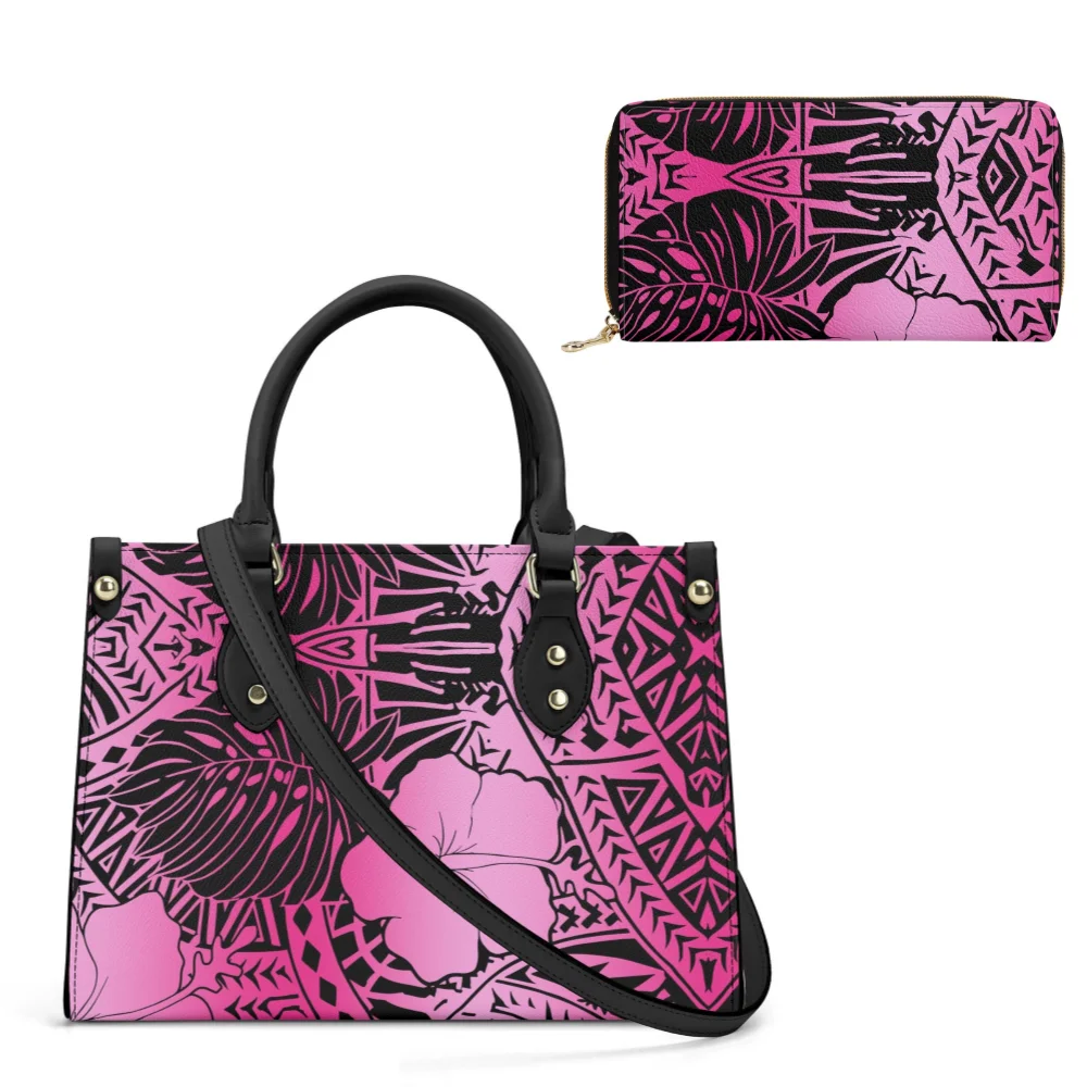 

Leather Travel Hawaiian Bag Combo, Fashionable Women'S Bag, Polynesian Handbag, Exquisite Women'S Bag, Mini Bag, Custom Print