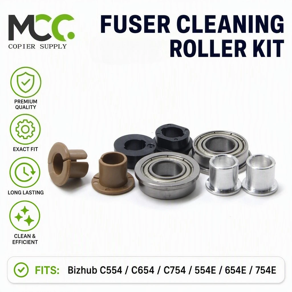 Fuser Cleaning Roller Bushing Bearing for Konica Minolta Bizhub C554 C654 C754 554E 654E 754E Brush Roller