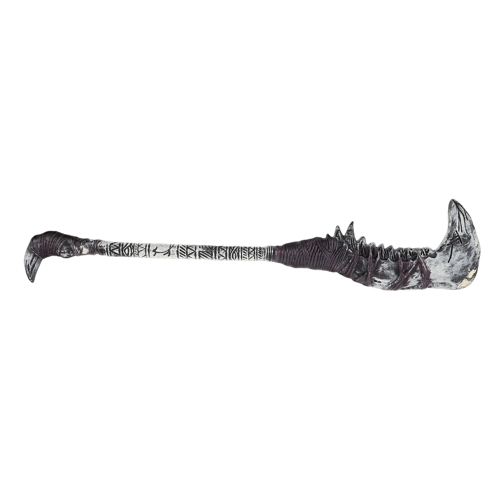 Accesorio de plástico ligero Jagged Grim Reaper Scythe, accesorio de disfraz de Halloween, suministros para fiestas de terror, niños y adultos