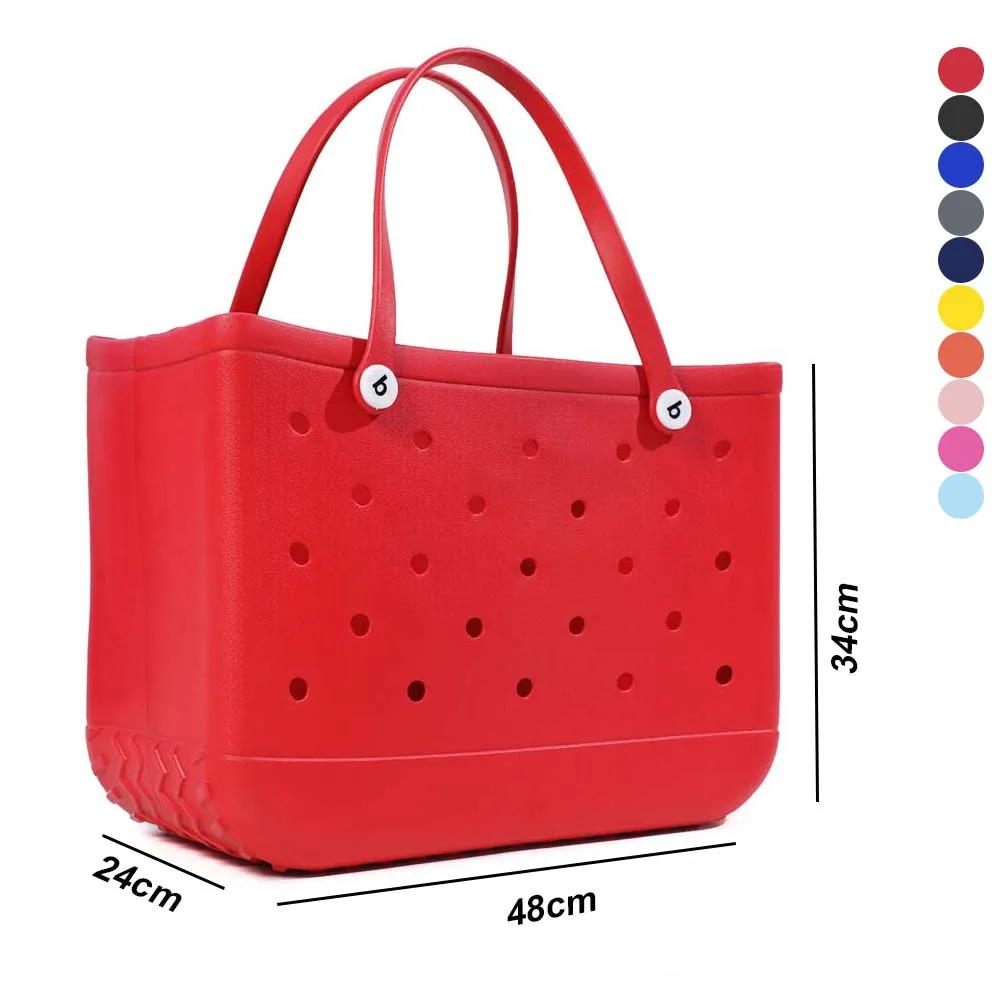 Gabg-EVA Saco de Praia Impermeável Extra Grande para Mulheres, Sacolas, Bolsa Lavável, Piquenique, Compras, Mercado, Piscina, Borracha, Verão, XL