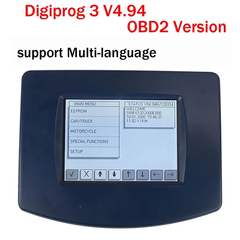 

latest version Digiprog 3 V4.94 Full Set OBD2 Version Odometer Programmer support Multi-language With EU/US Plugs Digiprog III