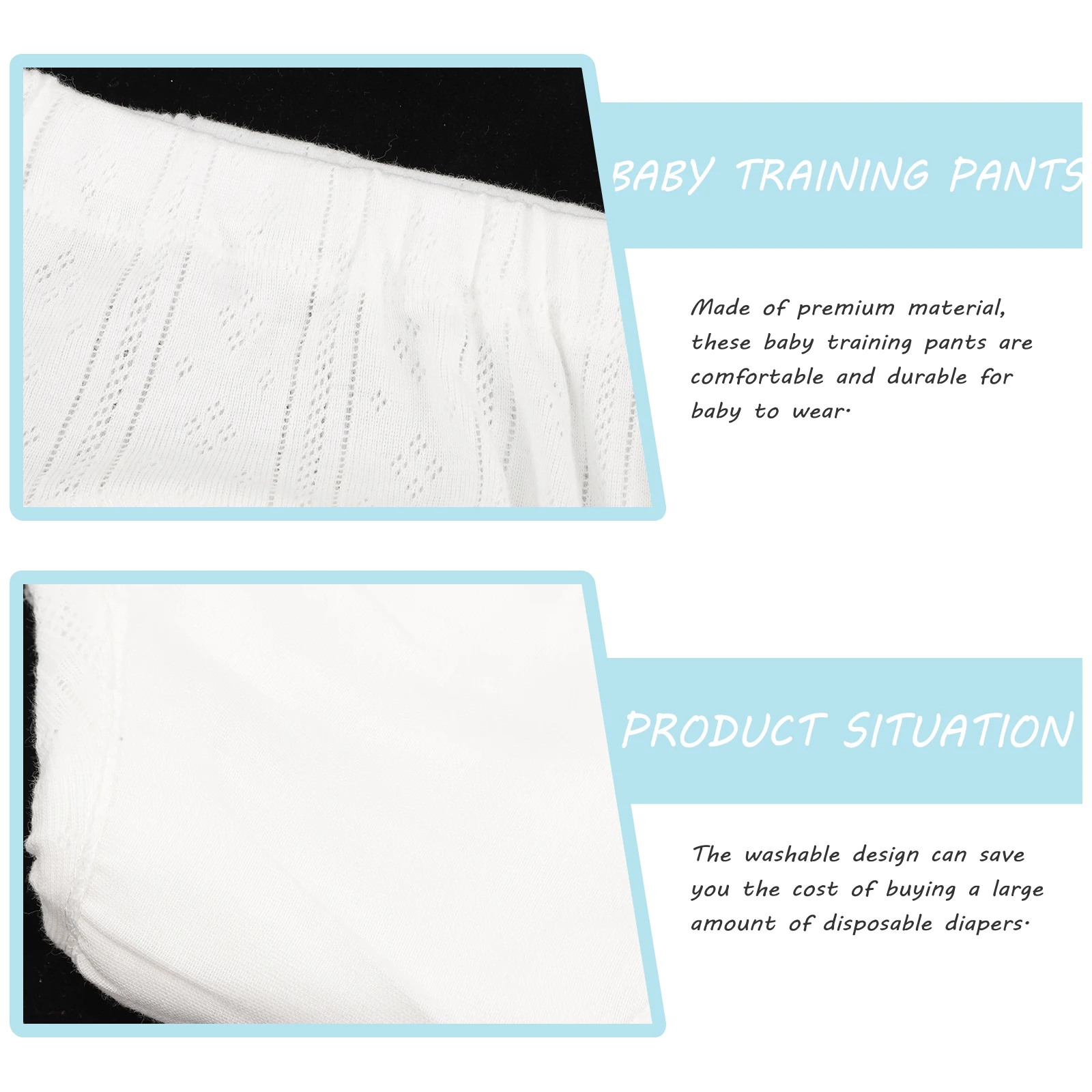

5 Pcs Baby Pull Pants Training Waterproof Boy White Pure Cotton Underpants Toddler