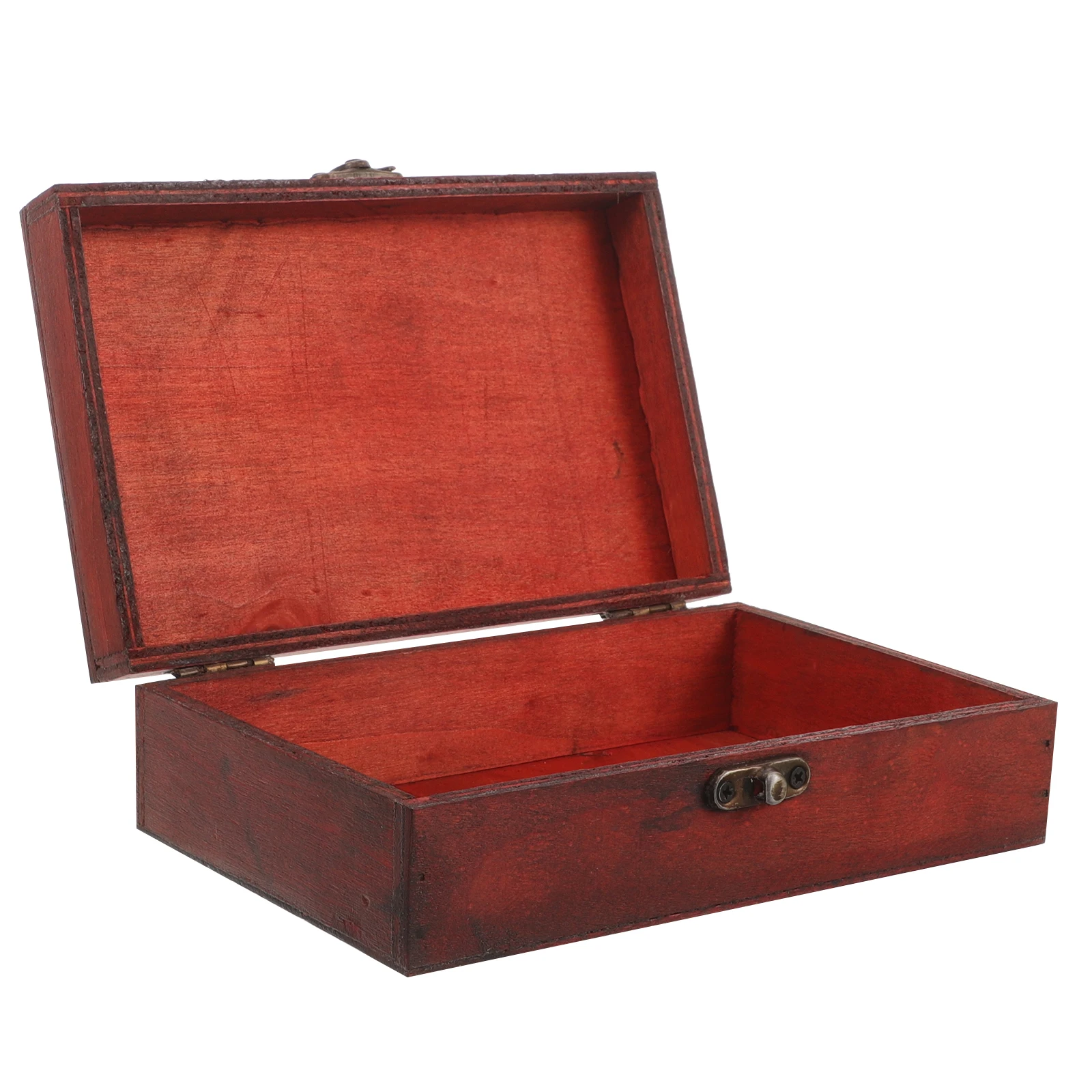 

Wooden Box Retro Chest Small Vintage Handheld Container for Jewelry Storage Coin Book Keepsake Treasure