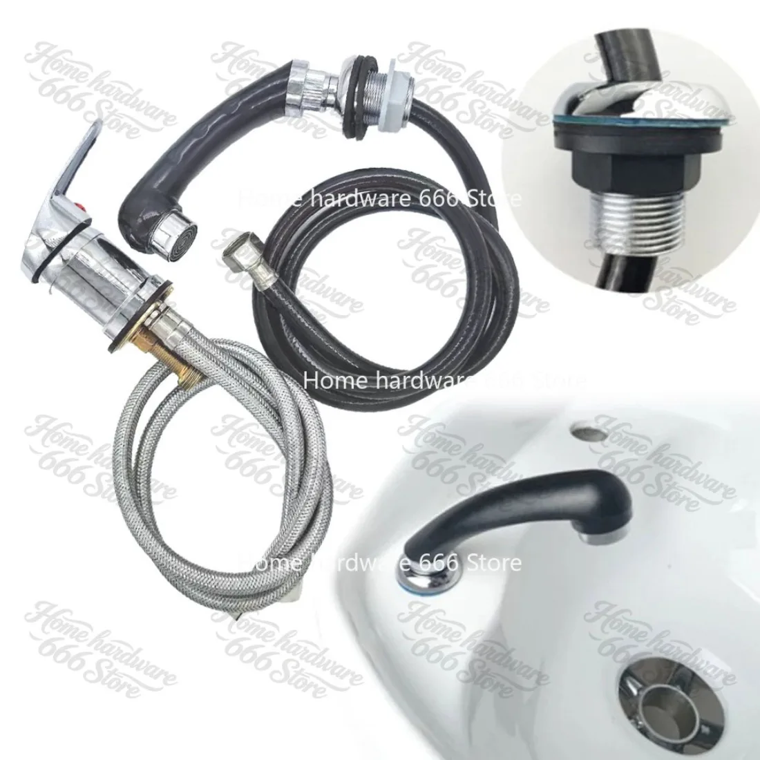 Shampoo Bed Nozzle Mixer Faucet Sink Shower With Hose Hairdresser Faucet Hair Salon Faucet Nozzle Extenders