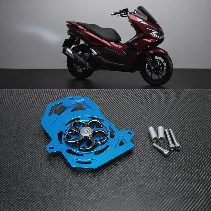 Aluminum Alloy Motorcycle Radiator Guard With Rotary Cooling Fan, Perfect For VARIO 160 PCX 160 ADV 160