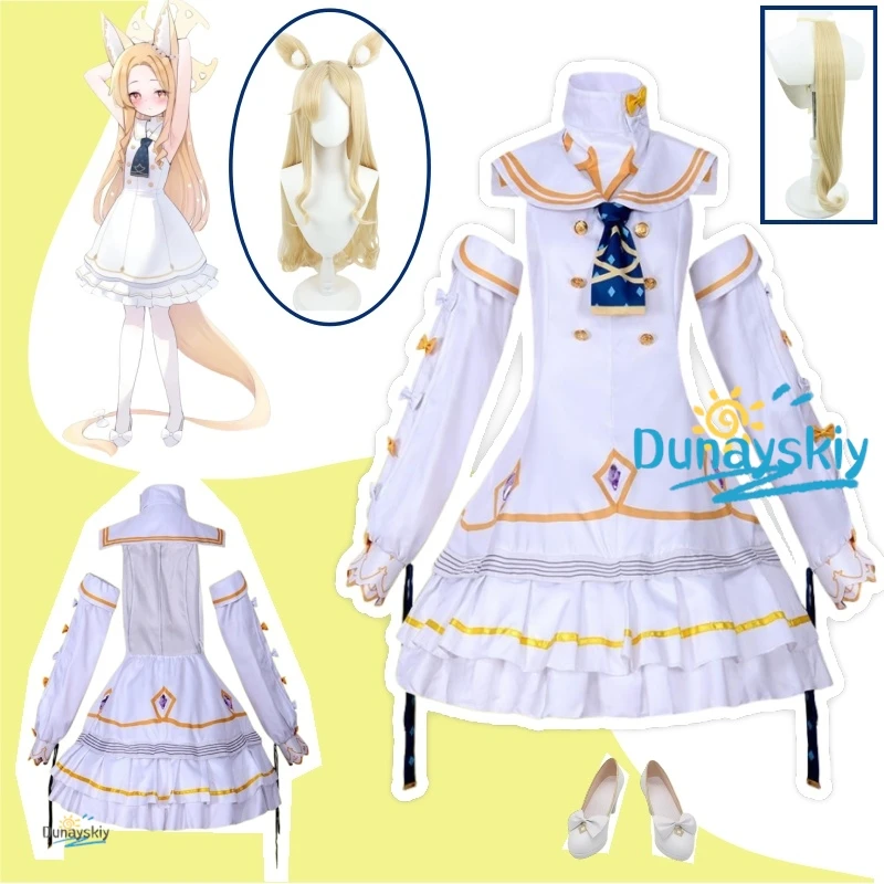 

Blue Archive Yurizono Seia Cosplay Costume Yurizono Seia Costume Cute white dress Halloween Party Outfit for Women