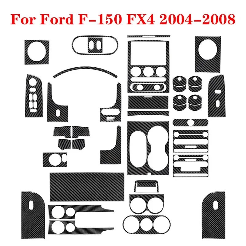 For Ford F-150 FX4 2004 2005 2006 2007 2008 Carbon Fiber Black Various Parts Stickers Car Interior Decorative Accessories