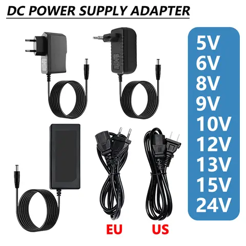 DC Power Supply 12V 24V 5V 6V 8V 9V 10V 13V 15V Power Supply Adapter Transformer AC 220V 110V TO DC 12 24 5 6 8 9 10 13 15 Volt