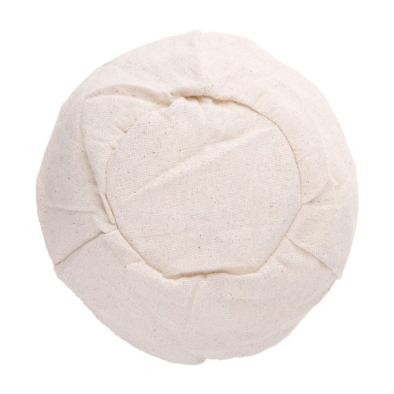 Rotondo Cestino per correzione del pane Fodera in tessuto Rattan Cottura della pasta Cestino Copertura Rattan naturale Panno
