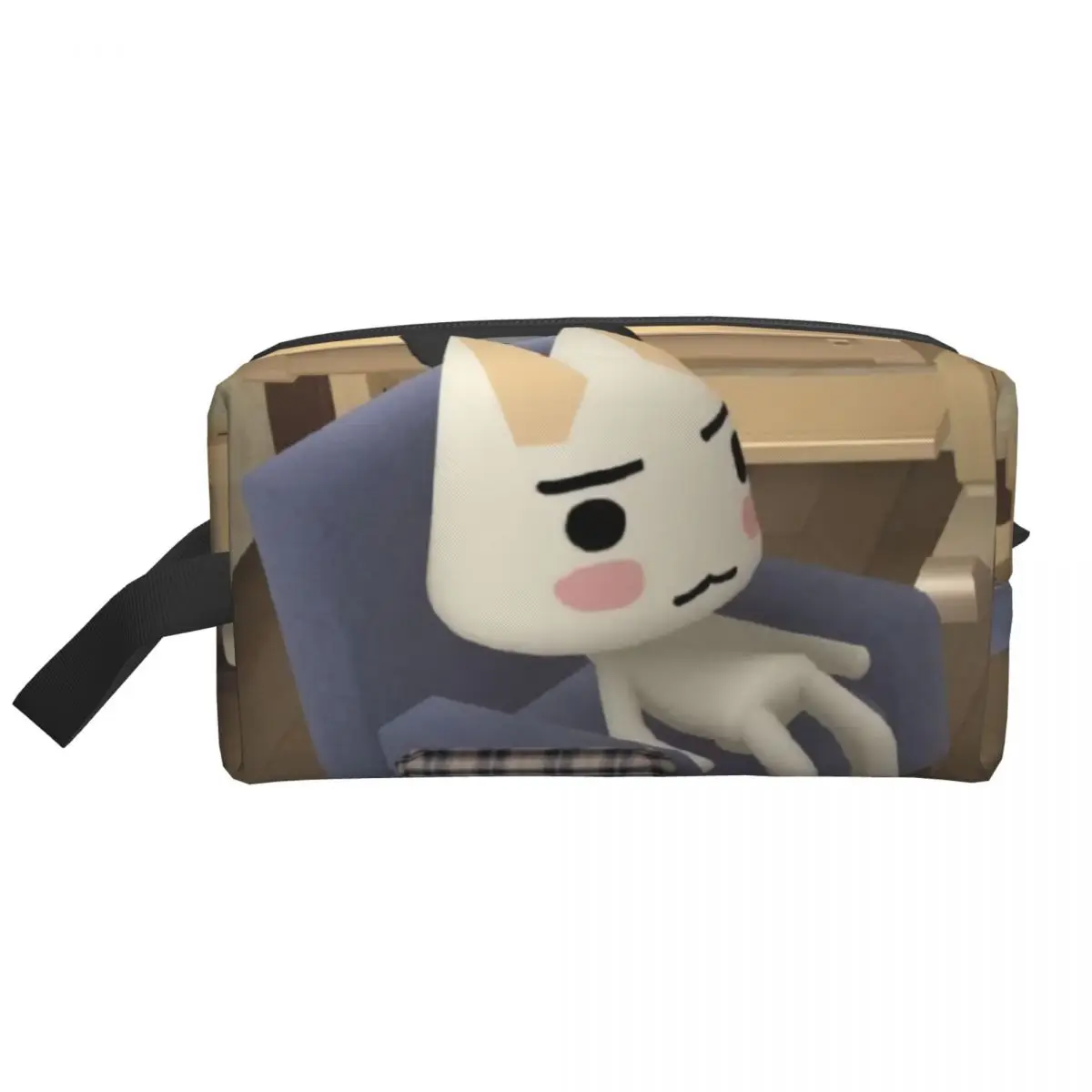 Kawaii Toro Inoue Cat Cartoon Animation Travel Toiletry Bag Women Makeup Cosmetic Bag Beauty Storage Dopp Kit