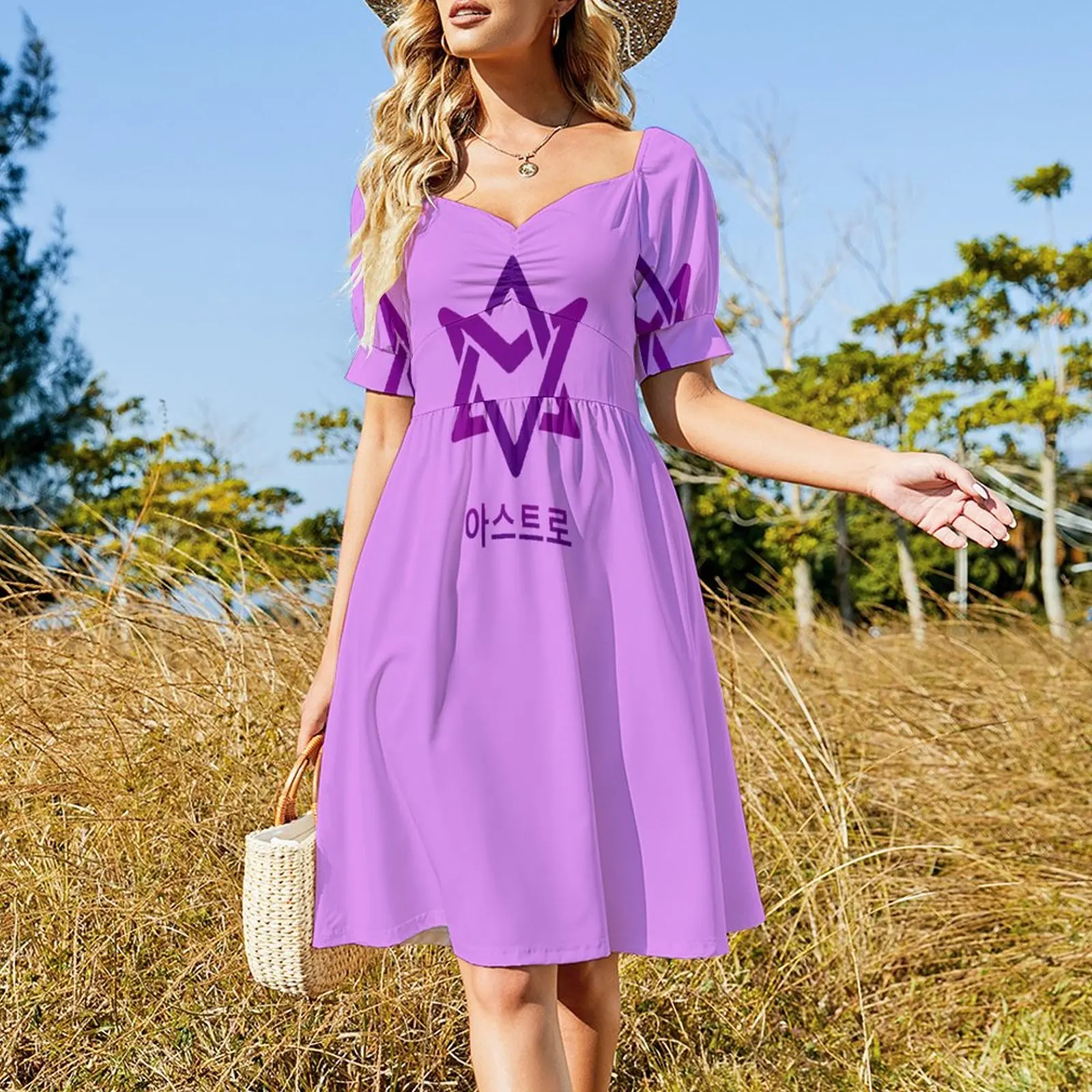 ASTRO KPOP LOGO PLUM VIOLET Dress women's evening dresses 2023 long dress women Bride dresses