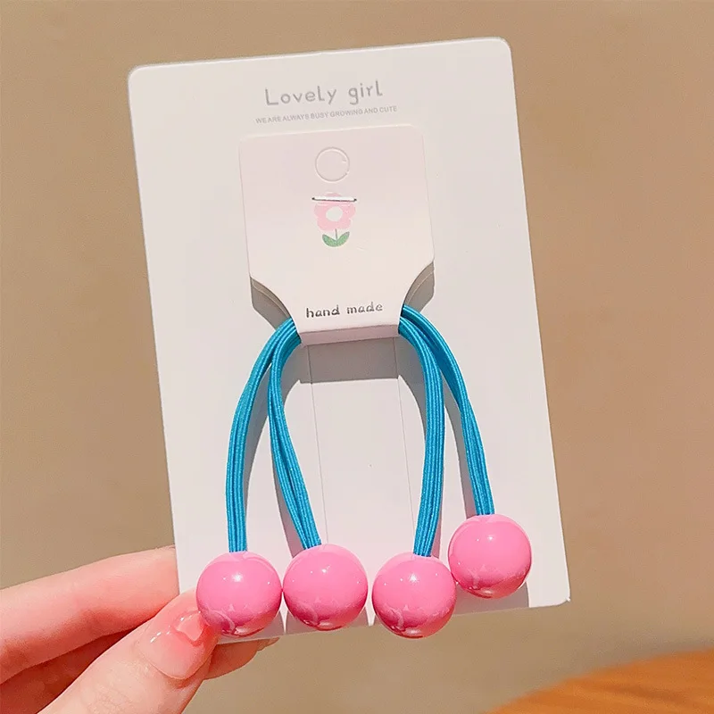 

2 шт., детская веревка для волос с конским хвостом, не повреждает волосы, высокоэластичная двойная резинка на голову, аксессуары для волос