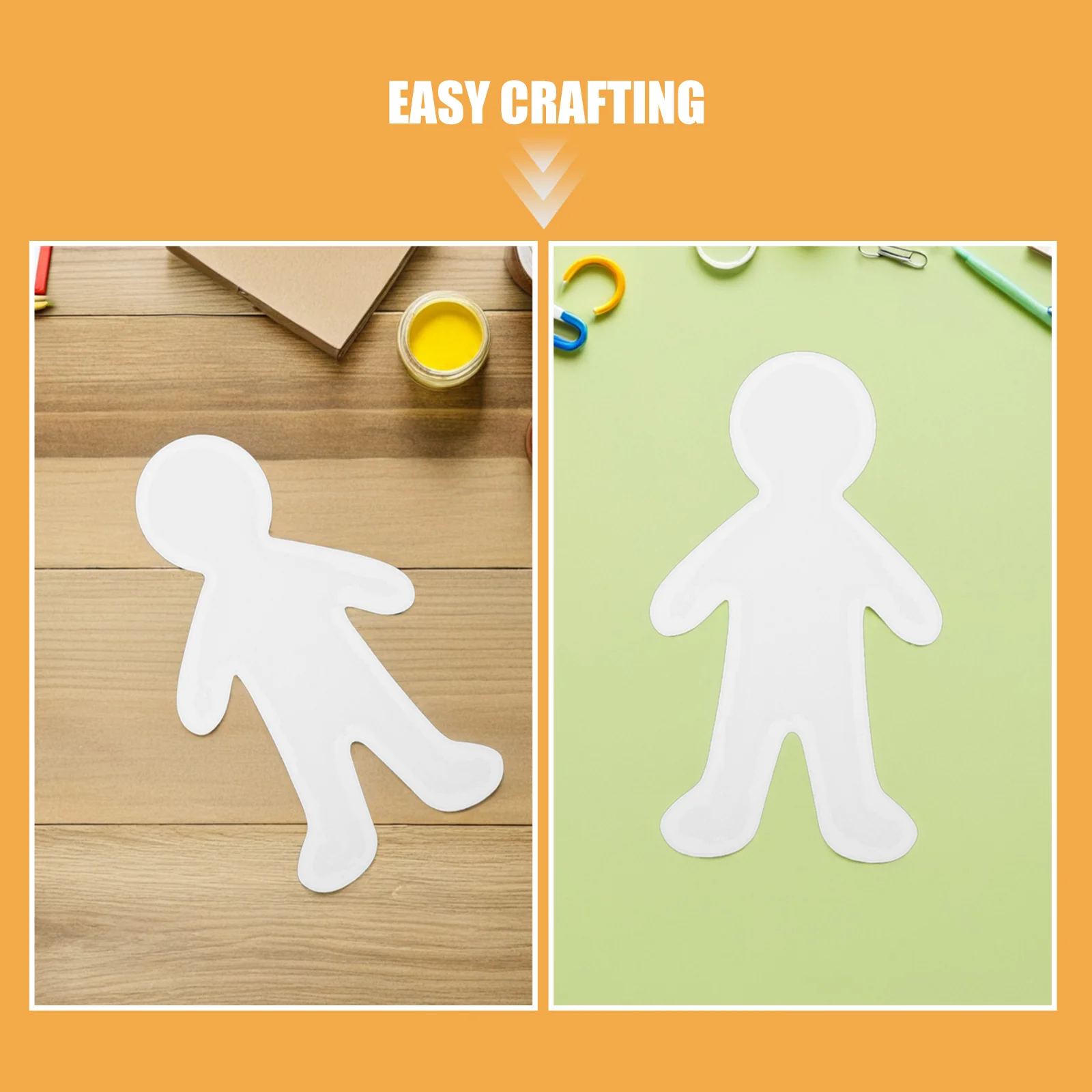 40 قطعة من التماثيل القابلة للطلاء، فتحات من الورق المقوى الفارغة للأطفال الصغار في مرحلة ما قبل المدرسة، أنشطة ربط الأسرة، ديكور الفصول الدراسية #6