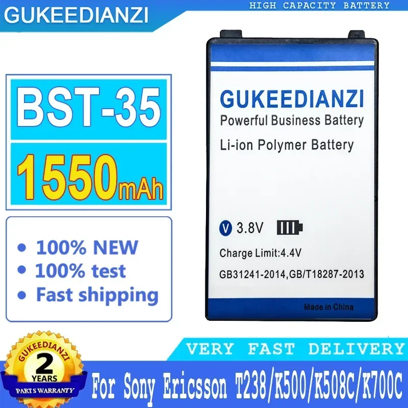 

Battery For Sony Ericsson, BST-25, BST-35, BST-30, T238, K500, K508C, K700C, K300, K506, F500, F500i, K300a, K300c, T618, T608