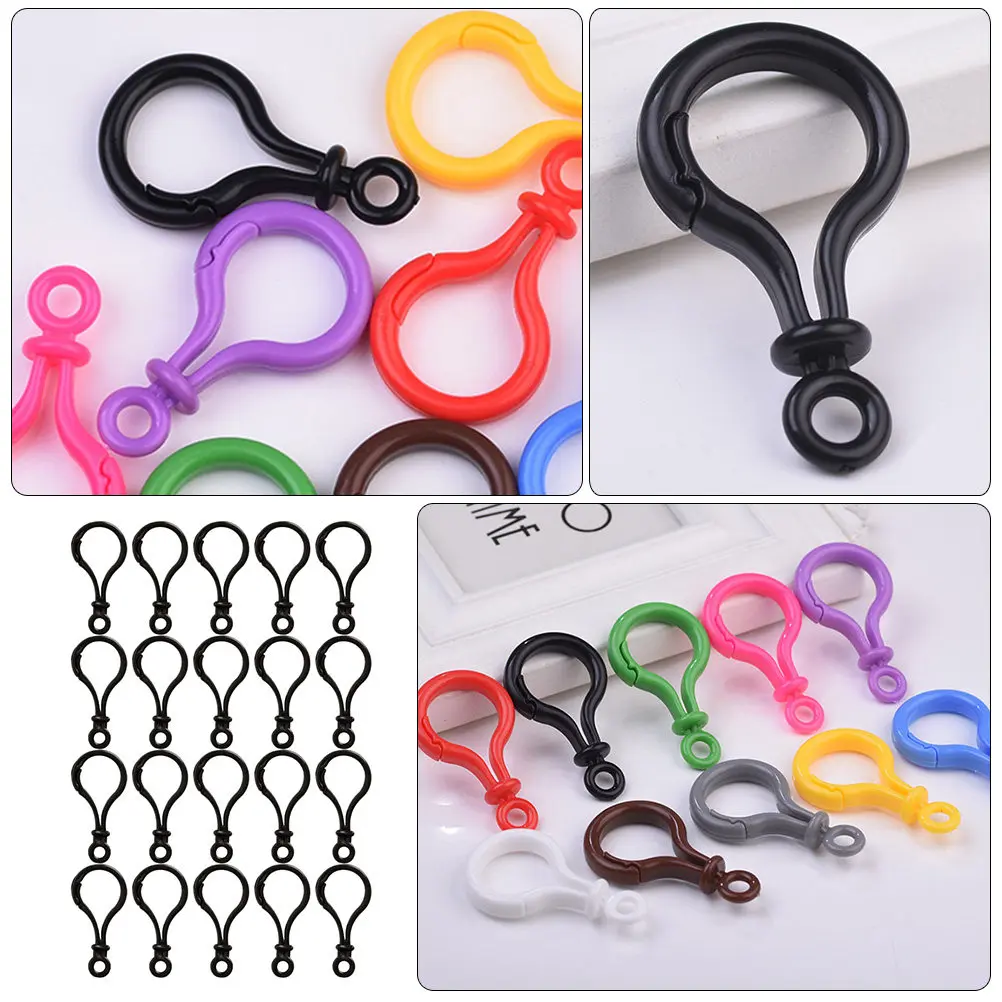 32Pcs Heavy Duty Lobster Clasp Keychain Clips Premium Plastic Multi Function Lanyard Necklace Bracelet Mask Rope DIY Repair