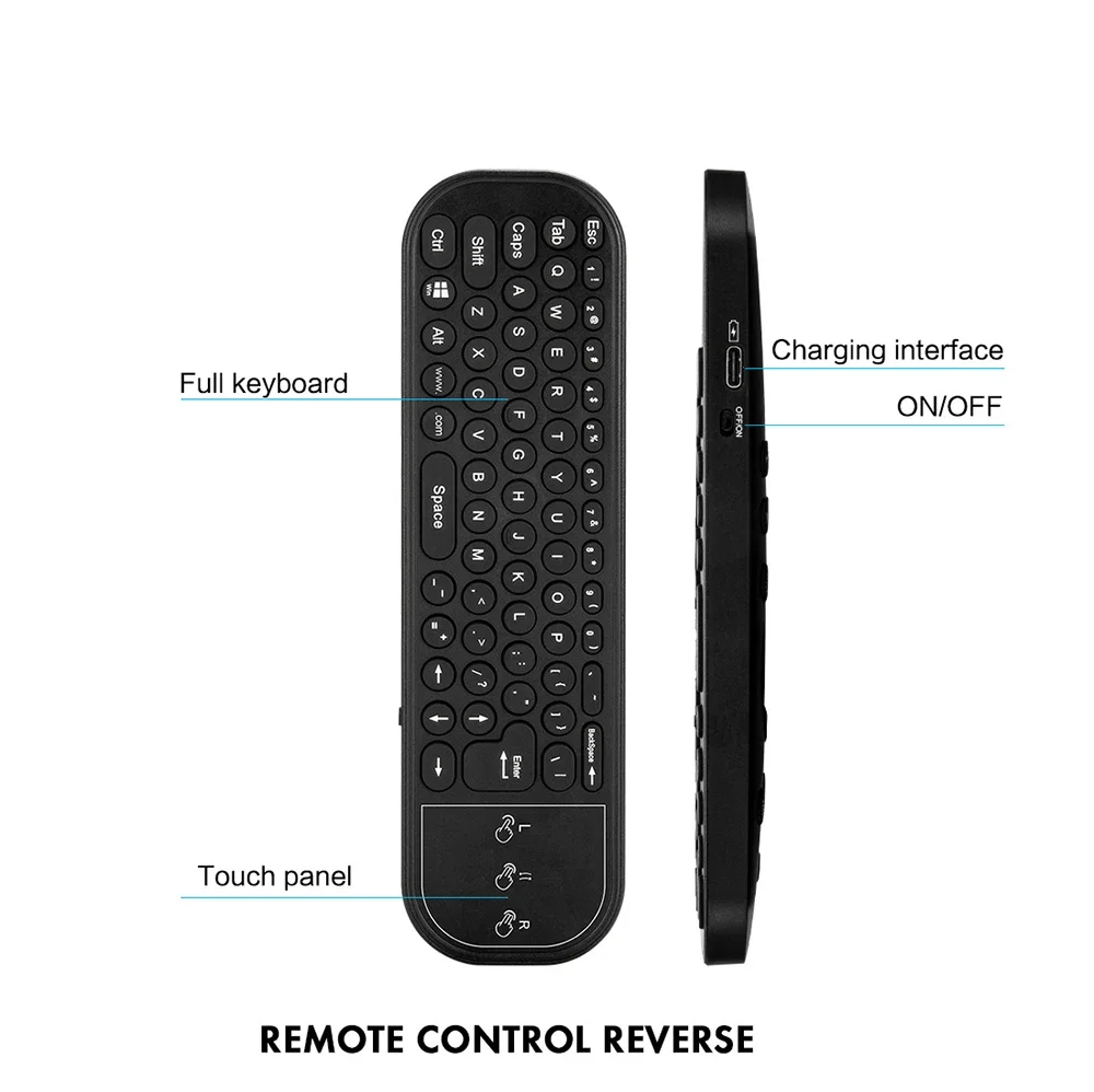 G60S Pro BT 2.4GHz Wireless Voice Air Mouse telecomando con Mini tastiera retroilluminata Touchpad per TV Box Computer Sep Top Box