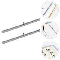 2 Pcs White Iron Paperweight Calligraphy Training Tools Rice Press Office Supplies Stationery Weight Desk Accessory