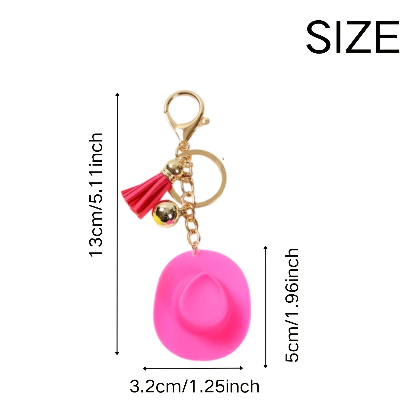 Western Cowboy Tribe Style Miniature Hat Keychain Multicolor Cow Pattern Bag Charm Accessory