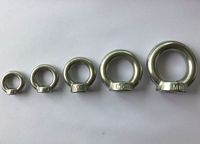 10pcs M3 M4 M5 M6 M8 M10 Eye Nut Stainless Steel Marine Lifting Eyenut Ring Nut Loop Hole for Cable Rope Lifting