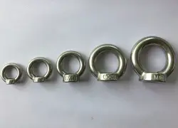 10pcs M3 M4 M5 M6 M8 M10 Eye Nut Stainless Steel Marine Lifting Eyenut Ring Nut Loop Hole for Cable Rope Lifting